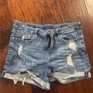 Vigoss Women's Distressed Blue Jean Shorts